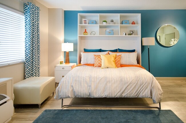 Bedroom with hardwood-style flooring - 500 Fifth