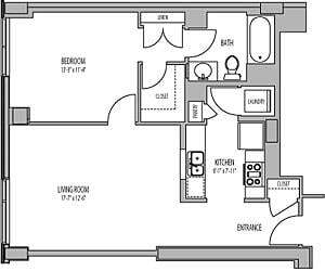 Floor Plan - 91 Sidney - 1B
