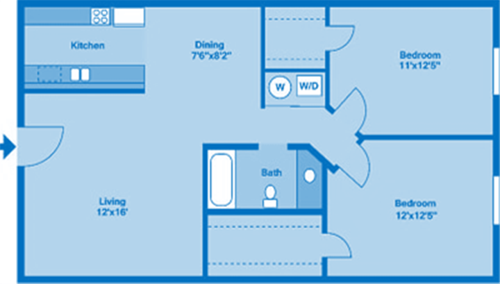 Floor Plan - 2A | Two Bedroom