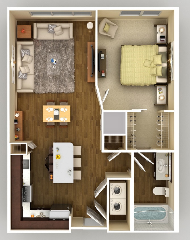 Floor Plan - 1x1 A