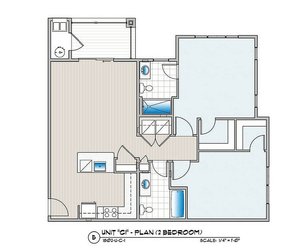 2 Bedroom Apartment - 2 Bedroom 2 Bath 1st Fl. ADA Type A