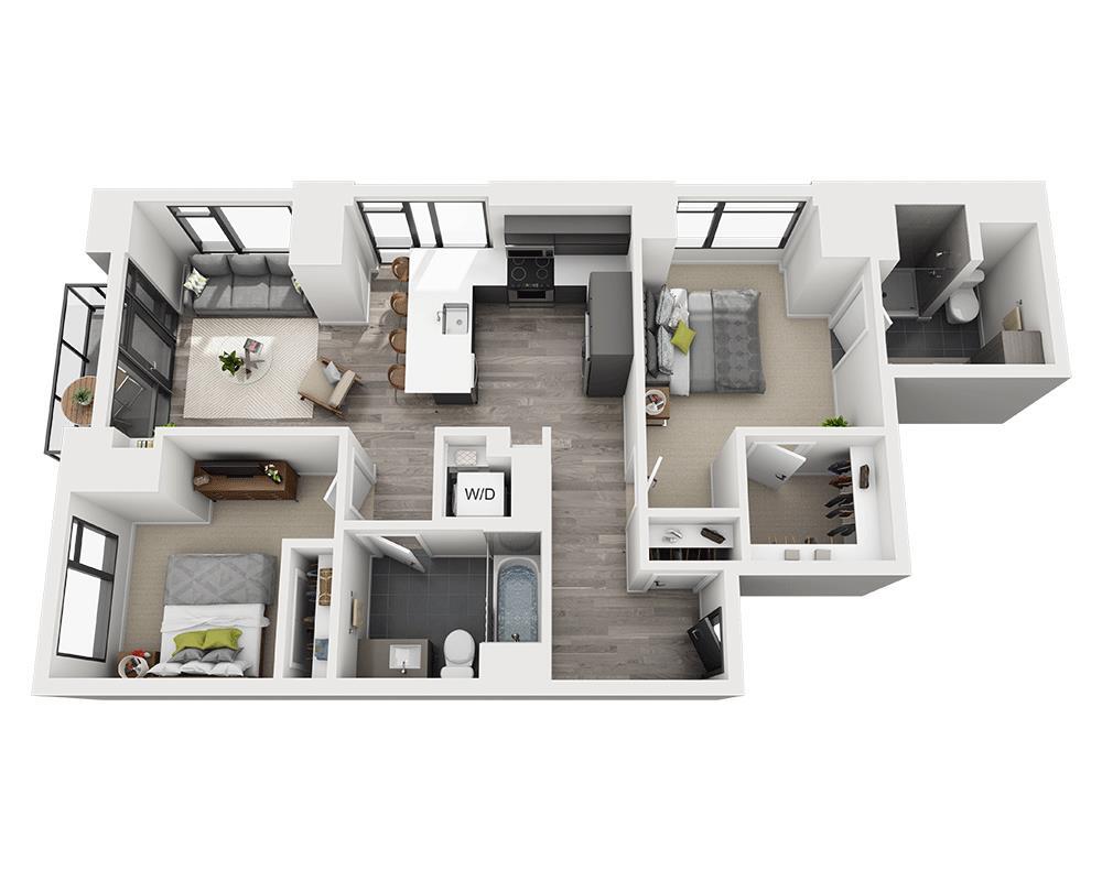 Floor Plan - Two Bedroom B2J