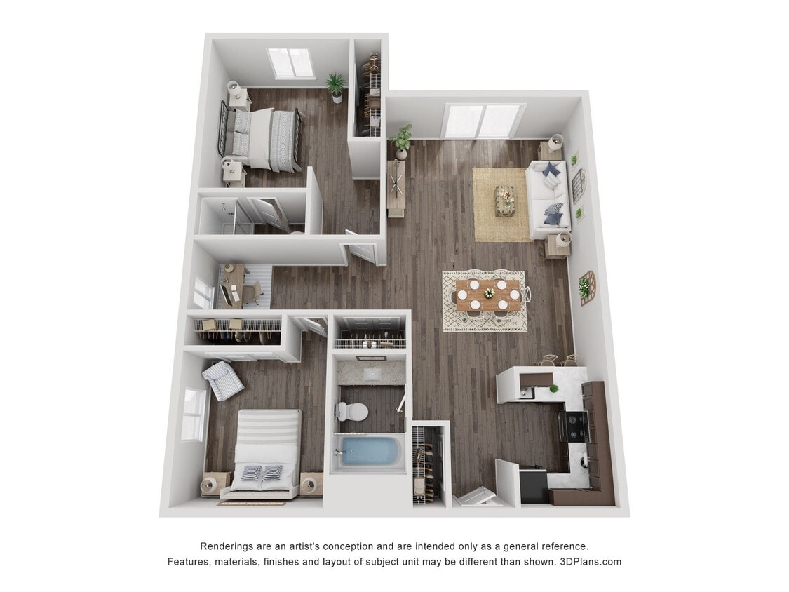 Floor Plan - B4 - 2 Bed 2 Bath 