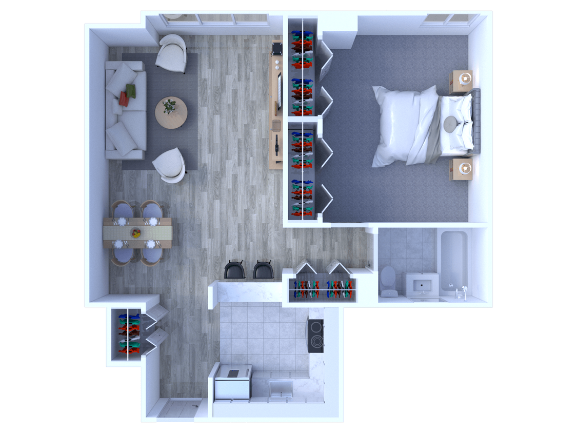 Floor Plan - 1 Bedroom Floor Plan A2