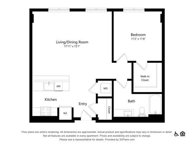 A10 | 1x1 | 822 sq ft - A10