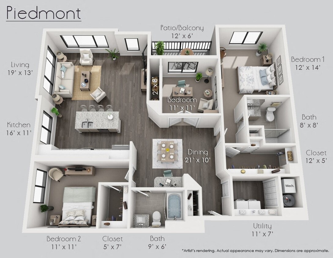 Floor Plan - The Piedmont Penthouse