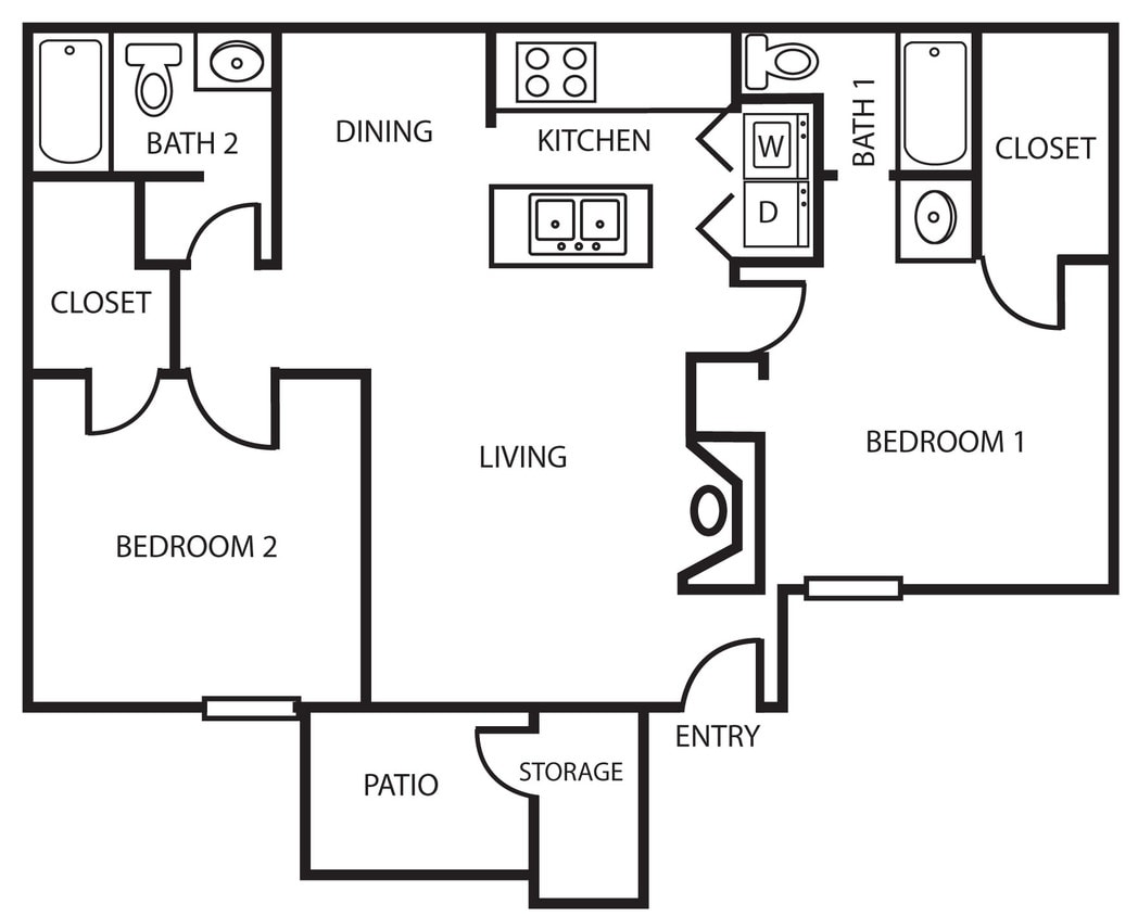 Floor Plan - 2B | Two Bedroom
