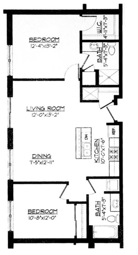 2 Bed / 2 Bath - 988 SF - 2 Bed / 2 Bath - 988 SF