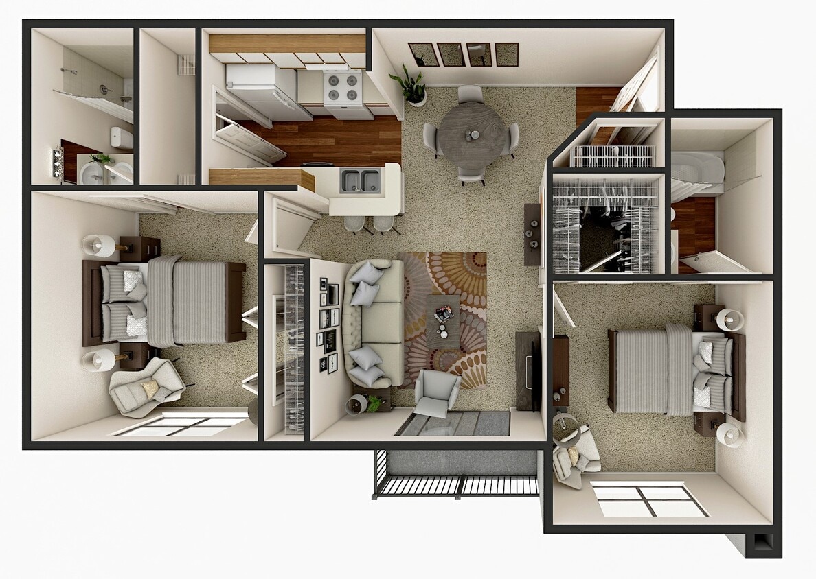 Floor Plan - 2x2 968
