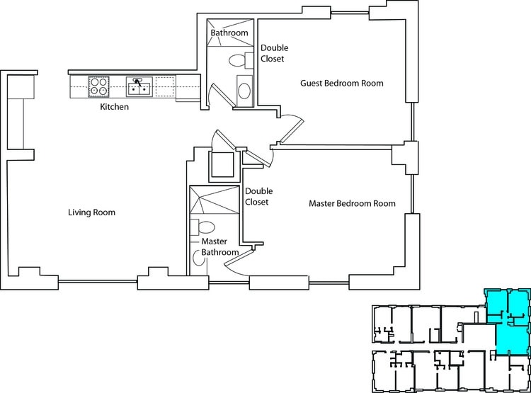 Two Bedrooms - Two Bedroom Lofts Unfurnished
