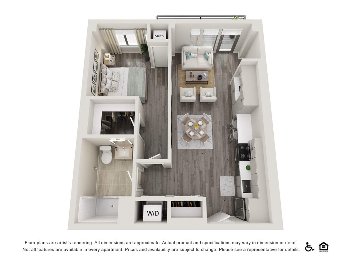 Floor Plan - 1 Bed D