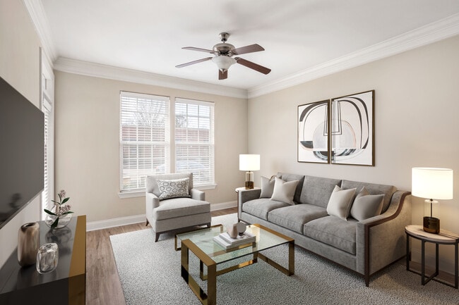 Spacious living rooms designed for comfort and style - Crestview at Apex