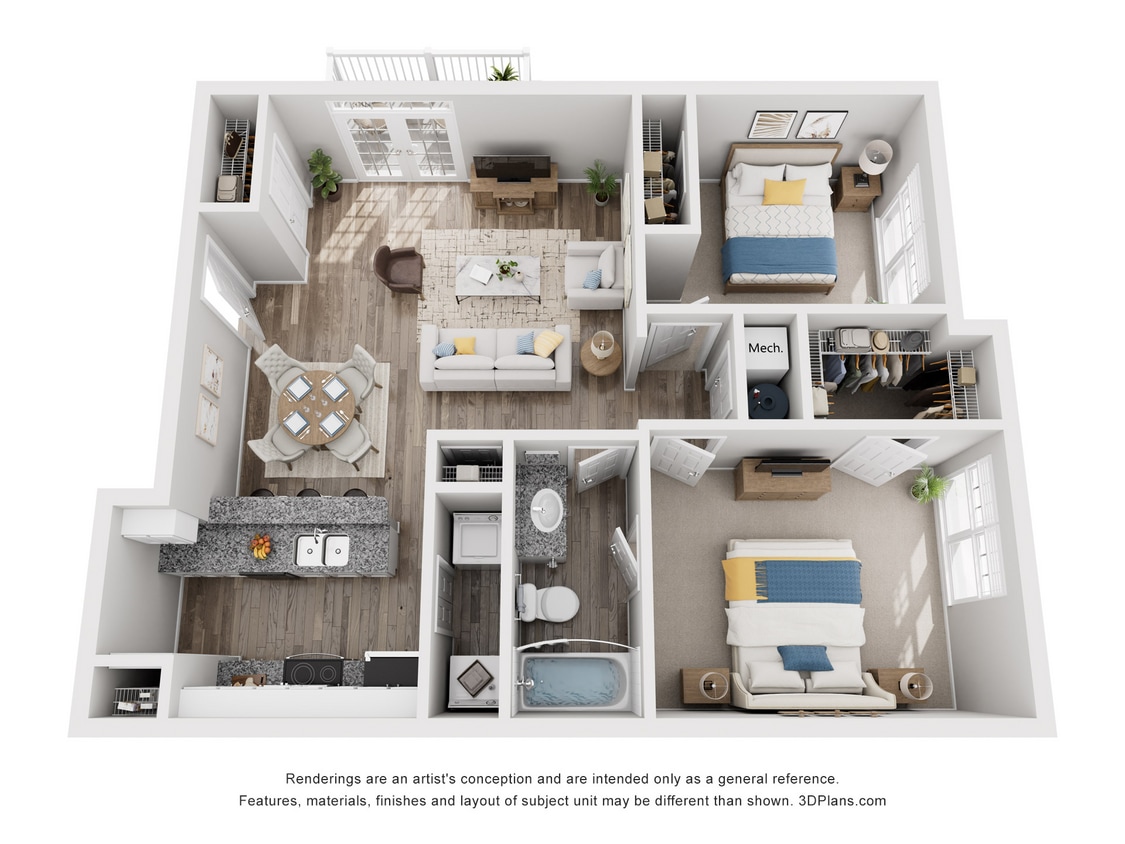 A6_893_1Bed_1Bath - A6 - One Bedroom, One Bathroom