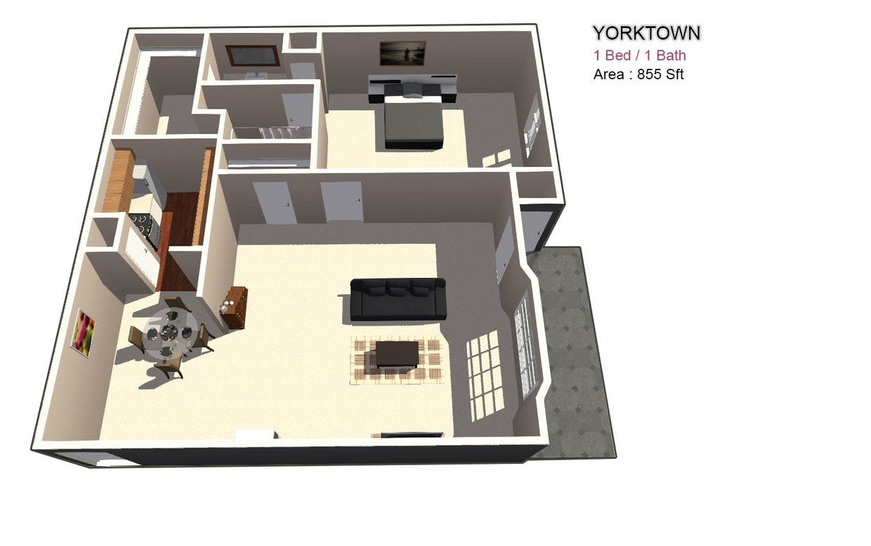 One Bed / One Bath - One Bed / One Bath
