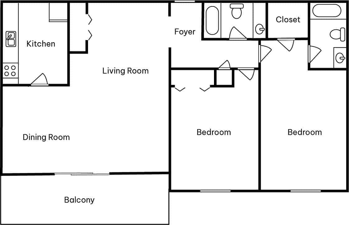 2 Bed 2 Bath Int – A 1260 - 2 Bed 2 Bath Int – A 1260