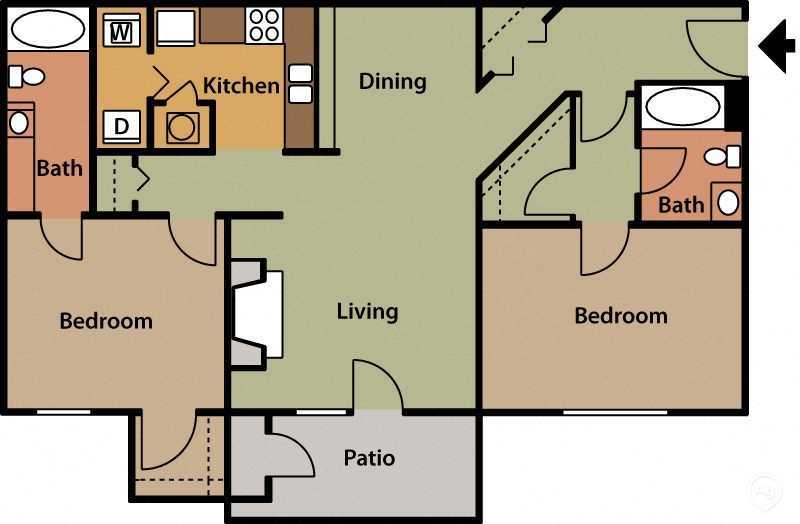 Floor Plan - Large Two Bedroom
