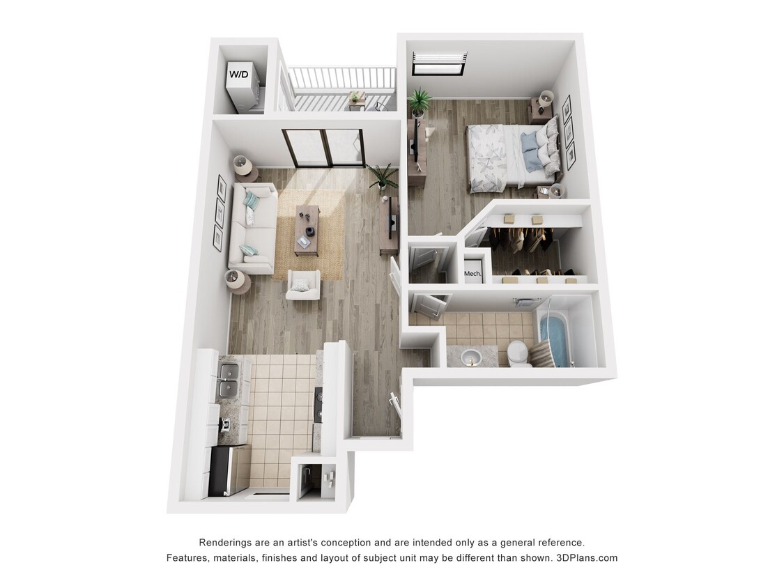 Floor Plan - 1 Bedroom A1