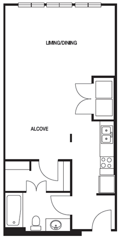 Floor Plan - S07 0 Bed 1 Bath