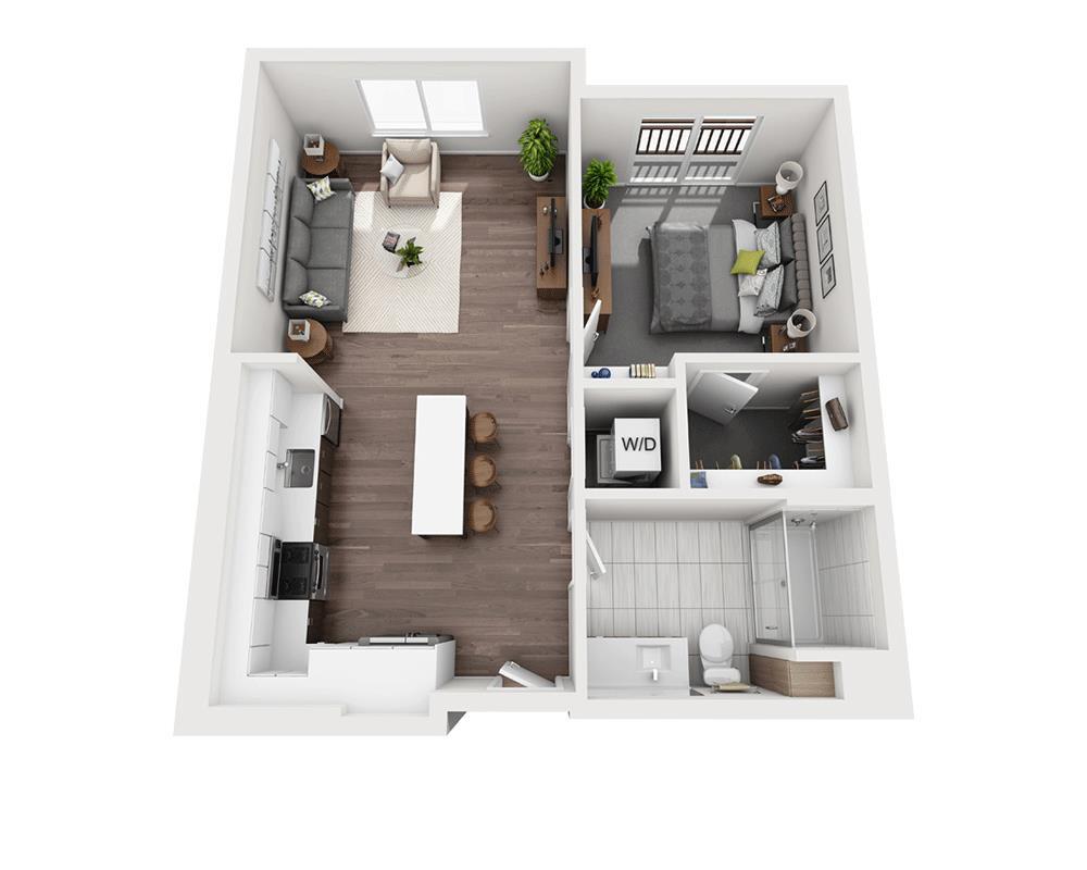 Floor Plan - One Bedroom A1A