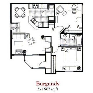Floor Plan - 2x1 Standard