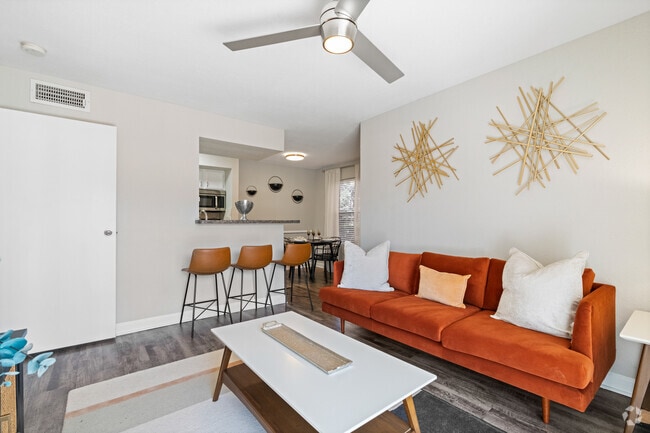 1BR, 1BA- 560SF- Living Room - Monarch Medical Center