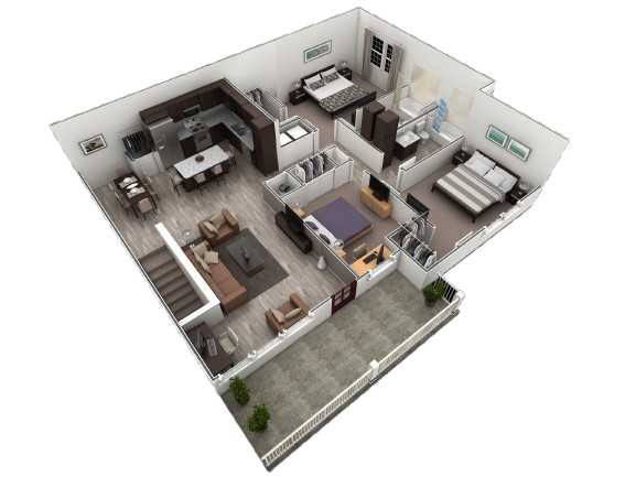 Floor Plan - 3 BR Grand Overlook