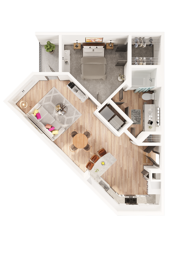 The Roosevelt Arlington Commons- A1D Floorplan - A1D