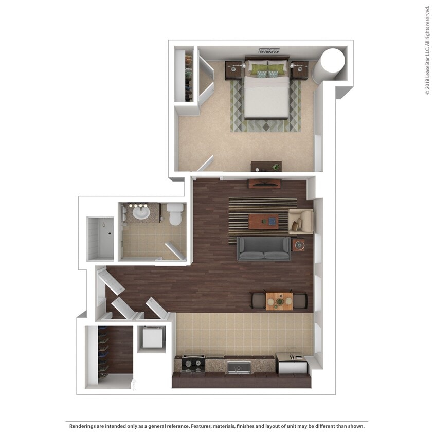 Floor Plan - One Bedroom 120% AMI