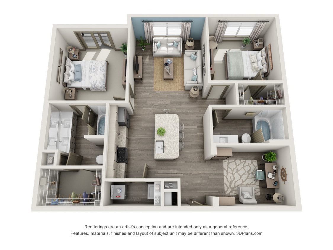 Marina Bend At Clear Creek - B2 - 2 Beds - 2 Baths - 1145 Sq. ft. - B2