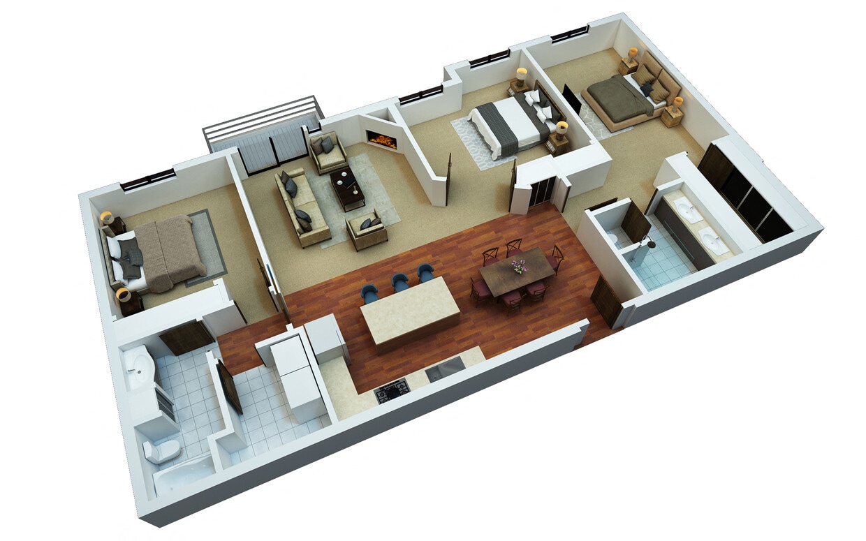 Floor Plan - 3 Bed / 2 Bath