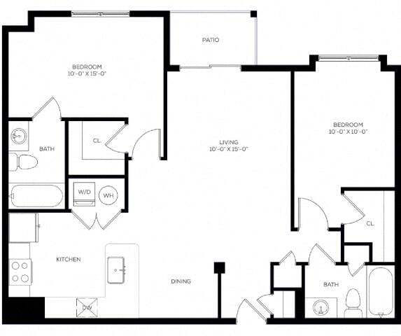 Floor Plan - Gambrill (2 Bed)