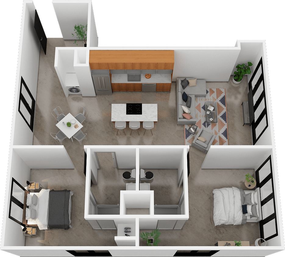 Floor Plan - 2 Bed / 2 Bath