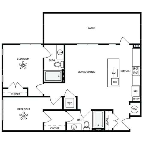 Floor Plan - Two-Bedroom (B3)