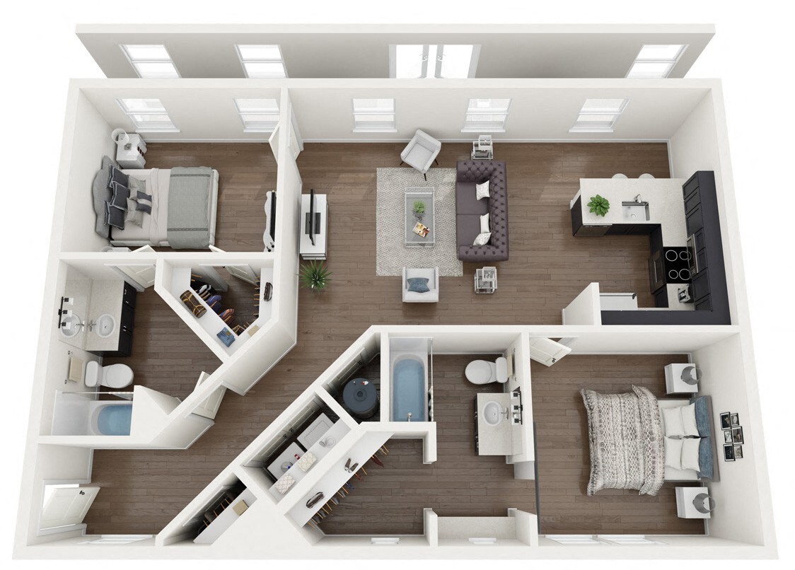 Floor Plan - 2E-B BALCONY