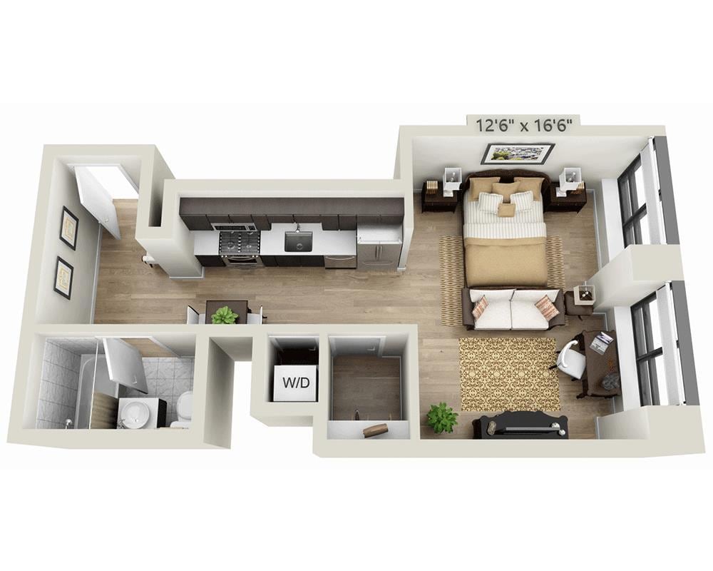 Floor Plan - Studio E1W