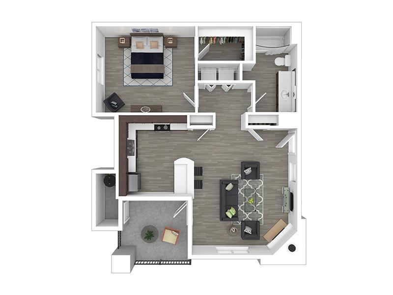 Floor Plan - 1x1-698- Classic