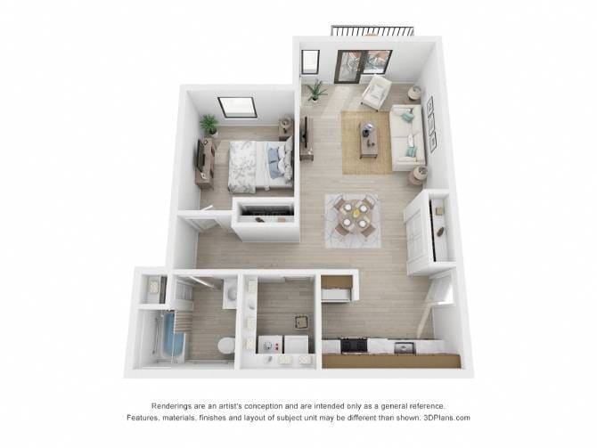 Floor Plan - One Bedroom C