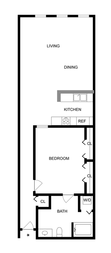 A1 | 1-Bedroom Floorplan - A1