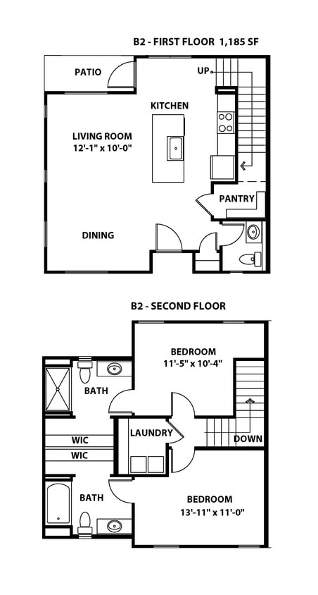 Floor Plan - B2 - Townhome