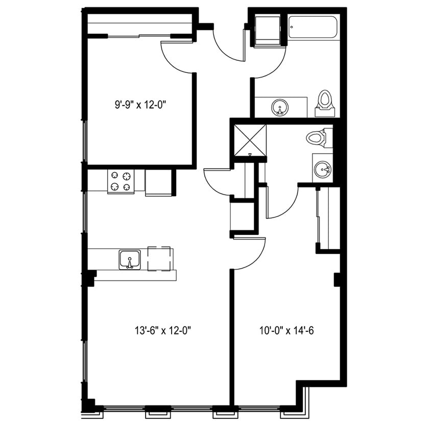 Floor Plan - 2 Bedroom F