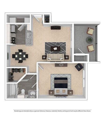 Floor Plan - A1C Anatole with Patio