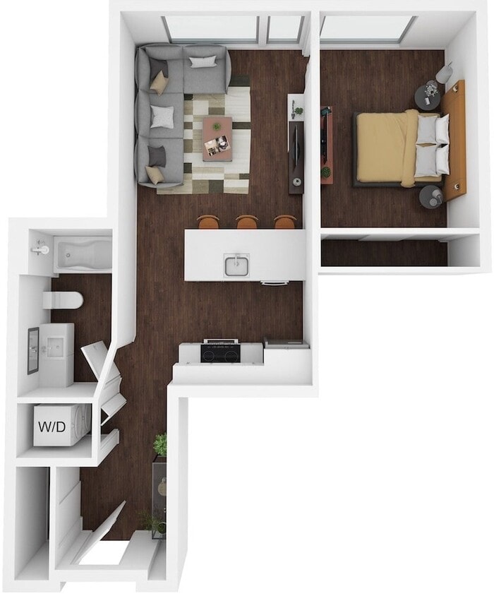 Floor Plan - 1 Bed/1 Bath-C7