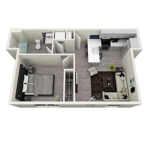 Floor Plan - 1x1 A