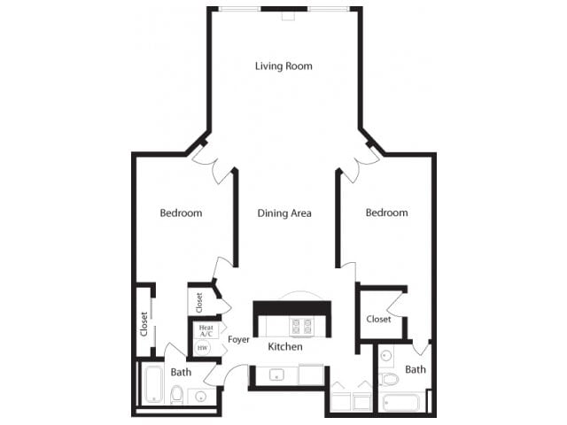 BI - K-BI Two Bedroom, Two Bathroom