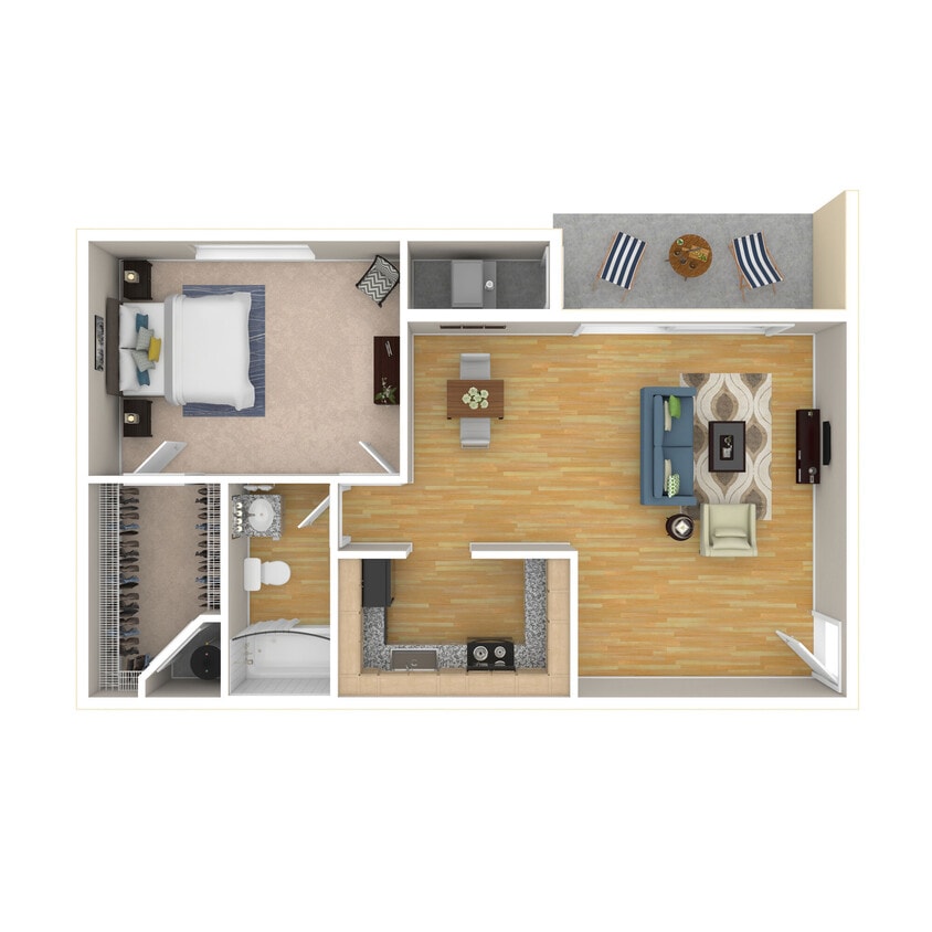 The Cove - 1 Bed, 1 Bath, 786 sq. ft. - The Cove