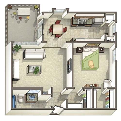 Floor Plan - 1x1 A