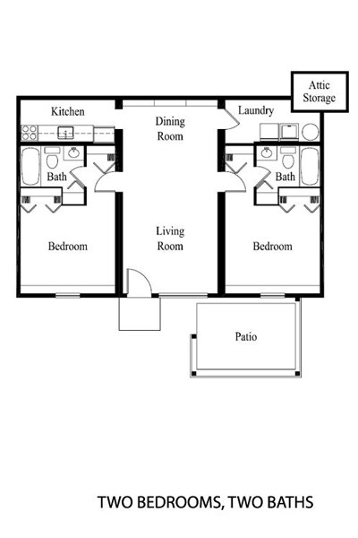 2BR/2BA - Two Bed Two Bath Open