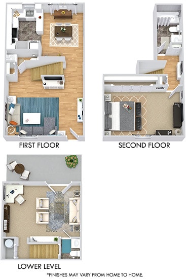 Floor Plan - Asbury Townhouse with Den