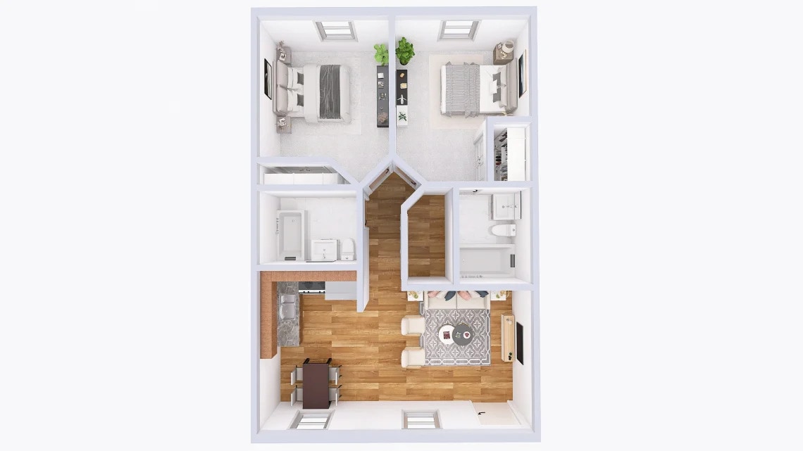 Floor Plan - 2 Bed- 2 Bath