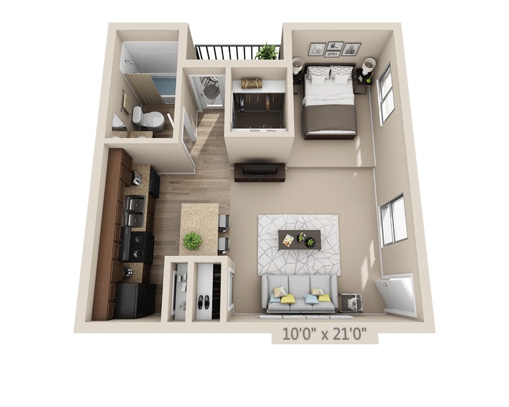 Floor Plan - Studio E1AW